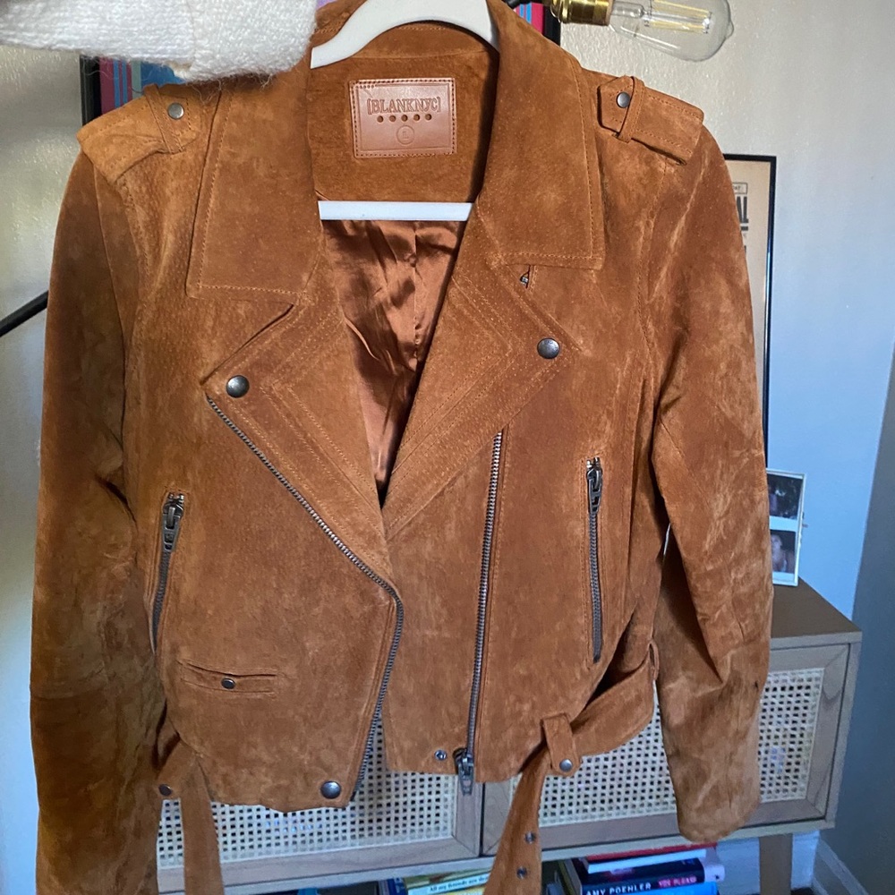 BlankNyc real suede moto jacket